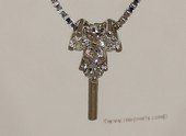 kpm152 18K White Gold Pendant setting with Diamonds