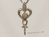 kpm153 18K White Gold Pendant setting with Diamonds