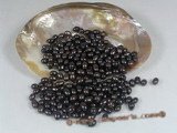 lpb010 100PCS 6*8mm AAA black rice-shape loose pearl wholesale