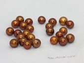 lpb1007 50PCS 6-7mm AA coffee round freshwate loose pearl wholesale