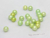 lpb1008 50PCS 6-7mm AA lime grenn round freshwate loose pearl wholesale