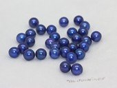 lpb1010 50PCS 6-7mm AA blue round freshwate loose pearl wholesale