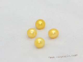 lpb1016 50PCS 7-8mm AA gold round freshwate loose pearl wholesale