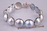 mbpbr001 Wholesale 13-14mm nature Grey mabe pearl bracelet jewelry