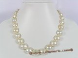 mbpn002 13-14mm nature white mabe pearl necklace with sterling silver clasp