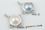 mbpp017 Couture designer 925silver 20-21mm Mabe pearl pendant necklace