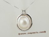 mbpp021 Lovely designer sterling silver pendant with white mabe pearl