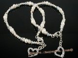 mdj004 Perfect Pearl and Austria Crystal Mother Daughter Bracelet Set on sale