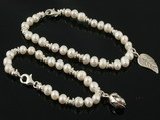 mdj013 Stering silver White freshwater Pearl Mother Daughter Bracelet Set on sale