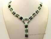mn004 Hematite and 4mm green cat eyes necklace/bracelet jewelry