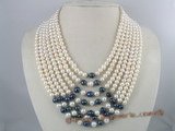 mpn067 Seven rows bridal & wedding multi-strands pearl necklace