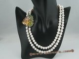 mpn133 luxury White potato shape cultured pearl single necklace