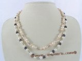 mpn144 antique 6-7mm potato cultured pearl necklace & jewelry in double rows