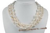 mpn317 five strand cultured freshwater potato pearl necklace