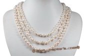 mpn336 Trendy Gradual Cultured Pearl Layer Mother's Necklace