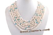 mpn342 Stylish Hand knotted Cultured Seed Pearl Layer Necklace