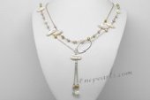 mpn374 Designer Freshwater Potato Pearl Layer Necklace With Biwa Pearl