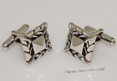 mtj036 Sterling Silver Rectangle Design Cufflinks Men's Jewelery