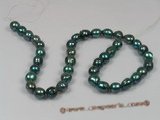 ngs012 5strands 8*10mm dark blue Freshwater Baroque pearls