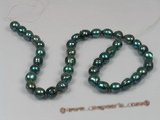 ngs012 5strands 8*10mm dark blue Freshwater Baroque pearls