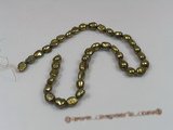ngs015 5strands 8*10mm olive Freshwater Baroque pearls