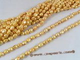 ngs026 10-11mm champagne Baroque nugget pearls bead strand on sale