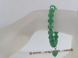 pb040 8mm round chinese jade Elastic Power bracelet for wholesale