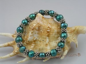pbr018 extraordinary 8-9mm dark blue potato pearls stretchy bracelets