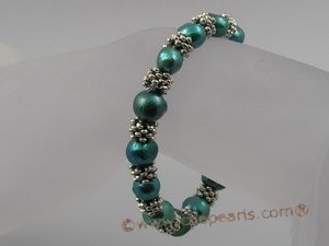pbr018 extraordinary 8-9mm dark blue potato pearls stretchy bracelets