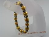 pbr022 extraordinary 8-9mm champagne potato pearls stretch bracelets