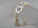 pbr029 three strands twisted freshwater pearl bracelet