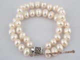 pbr165 Wholesale double row white potato pearl bracelet in factory price