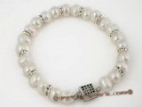 pbr195 Fashion 7-8mm fresh water potato pearl bracelet in white color