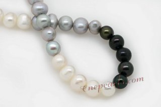 Pbr422 Classic Style Mixcolor Potato Pearl Elastic Bracelet