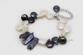pbr471 Freshwater Pearl Bracelet with Biwa & Coin Pearls