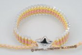 Pdbr016 Lovely Hand-woven Silver Toned Friendship Bracelet