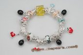 Pdbr043 Silver-tone Jump Ring and 

lampwork Charm Inspirations Bracelet