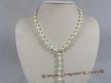 pn203 potato shape pearl with cat eyes beads single necklace