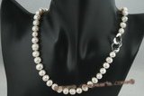 pn210 8-9mm white potato pearl single necklace in wholesale