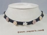 pn220 potato Cluster seed pearl band choker in wholesale