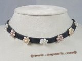 pn220 potato Cluster seed pearl band choker in wholesale