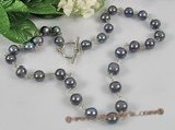 pn237 Sterling silver 8-9mm black potato pearl single neckalce on sale