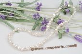 Pn467 Hand Knotted 6-7mm Freshwater Nugget Pearl Costume Necklace