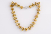 Pn558 Unusual Hand Knitted Freshwater Cultured Pearl Necklace