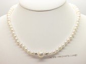 Pn596 Fantastic Cultured Pearl and Shell Pearl Princess Necklace