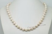 Pn623 Hand Knotted Sterling Silver Cultured Potato Pearl Princess Necklace