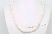 pn629 Hand Knotted White Cultured Pearl Princess Necklace