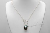 Pn663 Timeless Freshwater Nucleated Pearl 925silver Pendant Necklace