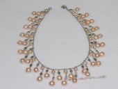 pn681 Inspired Chain Cluster Pearl Chandelier Necklace Hot  Girls  Gift