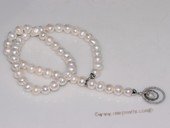 pn686 Big 10-11mm chunky pearl necklace with shinning clasp